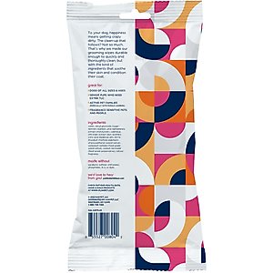 Pet Life Unlimited Bergamot Apple Dog & Cat Grooming Wipes, 15 count