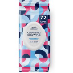 Pet Life Unlimited Fragrance Free Dog & Cat Grooming Wipes, 72 count