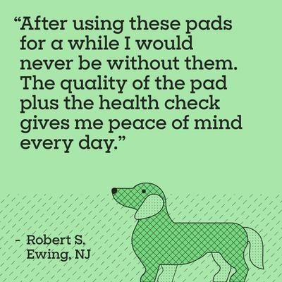 Show full view: Pet Life Unlimited Health Tracker Dog Pee Pads, Large: 22 x 22-in, Unscented, 10 count slide 7 of 9