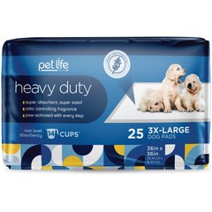 Pet Life Unlimited Heavy Duty Dog Pee Pads, Clover Leaf Scent, 3X-Large: 36 x 36-in, 25 count