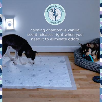 Show full view: Pet Life Unlimited Overnight Smart Prints Dog Pee Pads, Chamomile Vanilla Scent, XX-Large: 36 x 30-in, 14 count slide 4 of 11