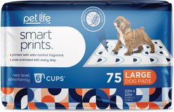 Pet Life Unlimited Smart Prints Dog Pee Pads, Sweet Bluegrass Scent, Large: 22 x 22-in, 75 count