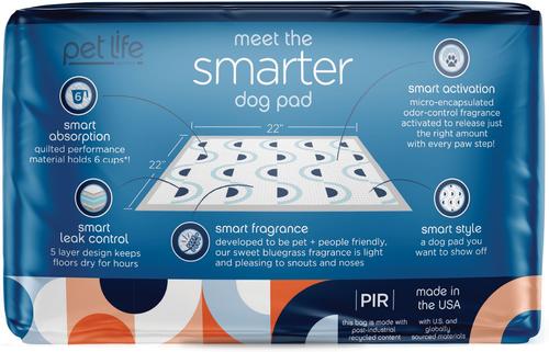 Show full view: Pet Life Unlimited Smart Prints Dog Pee Pads, Sweet Bluegrass Scent, Large: 22 x 22-in, 75 count slide 6 of 11