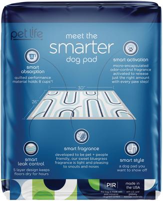 Show full view: Pet Life Unlimited Smart Prints Dog Pee Pads, Sweet Bluegrass Scent, X-Large: 30 x 26-in, 25 count slide 7 of 12