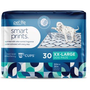 Pet Life Unlimited Smart Prints Dog Pee Pads, Sweet Bluegrass Scent, XX-Large: 36 x 30-in, 30 count