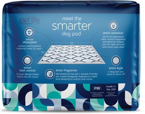 Show full view: Pet Life Unlimited Smart Prints Dog Pee Pads, Sweet Bluegrass Scent, XX-Large: 36 x 30-in, 30 count slide 6 of 10