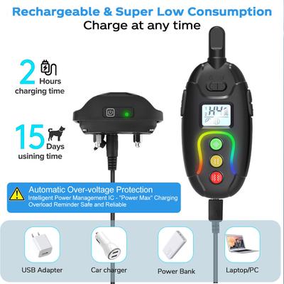 Show full view: Pet Life Vibrange Waterproof Dog Training Collar, Black slide 5 of 9