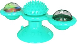 Pet Life 'Windmill' Rotating Suction Cup Spinning Cat Toy, Blue slide 2 of 8