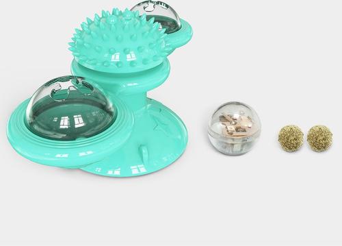 Show full view: Pet Life 'Windmill' Rotating Suction Cup Spinning Cat Toy, Blue slide 4 of 9