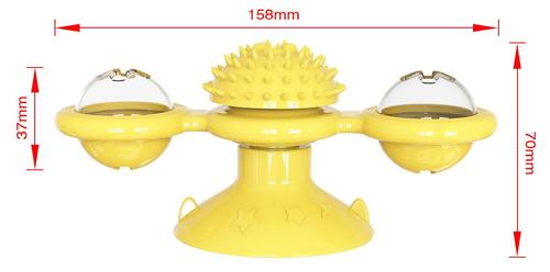 Show full view: Pet Life 'Windmill' Rotating Suction Cup Spinning Cat Toy, Blue slide 8 of 9