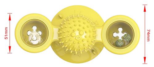 Show full view: Pet Life 'Windmill' Rotating Suction Cup Spinning Cat Toy, Yellow slide 7 of 9