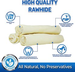 Pet Magasin 9 - 10" Thick Rawhide Rolls Dog Treats, 3 count slide 2 of 6