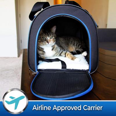 Show full view: Pet Magasin Foldable Soft Dog Carrier, Black & Blue slide 5 of 7