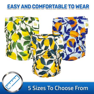 Show full view: Pet Magasin Reusable Washable Dog Diapers, 3 count, Botanical Fruit, X-Large: 24 to 32-in waist slide 3 of 7