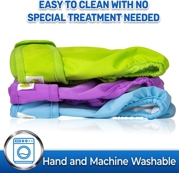 Show full view: Pet Magasin Reusable Washable Dog Diapers, 3 count, Solid, X-Large: 24 to 32-in waist slide 5 of 7