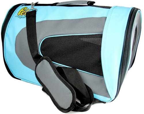 Show full view: Pet Magasin Soft-Sided Airline-Approved Dog & Cat Carrier Bag, Blue slide 4 of 9