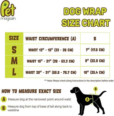 Show full view: Pet Magasin Washable Belly Nappies Male Dog Wraps, Original, Medium: 15 to 21-in waist, 3 count slide 2 of 9