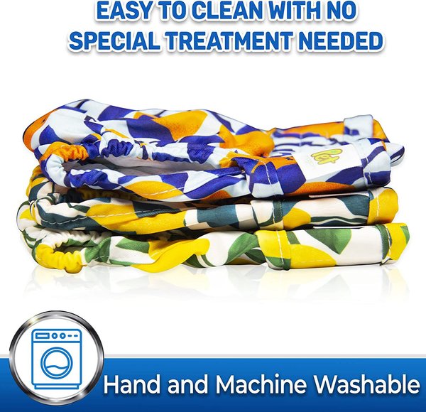 Show full view: Pet Magasin Washable Female Dog Diapers, Botanical Fruit, 3 count, Large slide 5 of 7