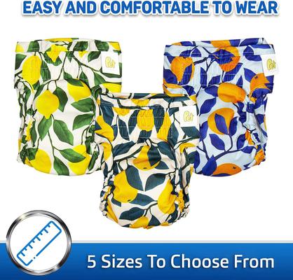 Show full view: Pet Magasin Washable Female Dog Diapers, Botanical Fruit, 3 count, Medium slide 3 of 7