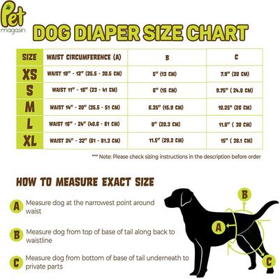 Show full view: Pet Magasin Washable Female Dog Diapers, Botanical Fruit, 3 count, X-Small slide 6 of 7