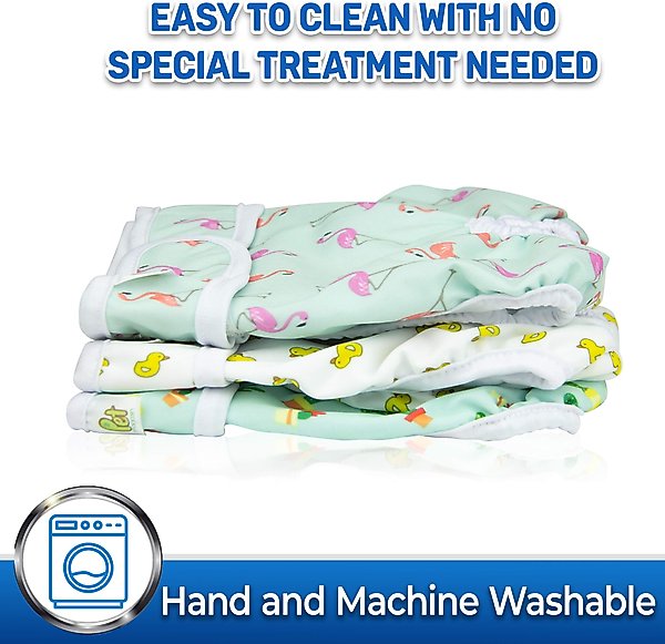Show full view: Pet Magasin Washable Female Dog Diapers, Print, Large: 16 to 24-in waist, 3 count slide 5 of 11