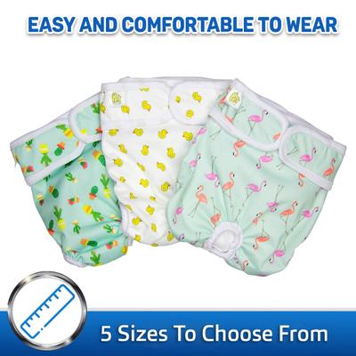 Show full view: Pet Magasin Washable Female Dog Diapers, Print, X-Small: 10 to 12-in waist, 3 count slide 4 of 11
