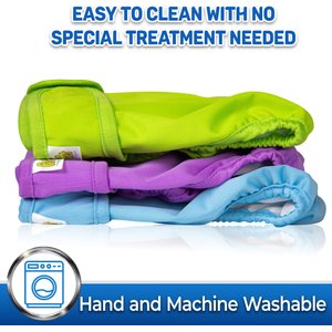 Pet Magasin Washable Female Dog Diapers, Solid, Large: 16 to 24-in waist, 3 count