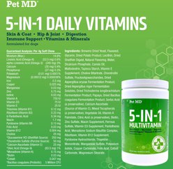 Pet MD 5-in-1 Multivitamin Chews Dog Supplement, 120 count slide 2 of 6