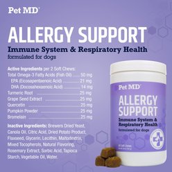 Pet MD Allergy Support Dog Supplement, 60 count slide 2 of 6