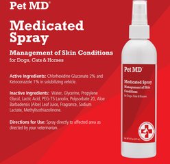 Pet MD Antiseptic & Antifungal Medicated Spray for Dogs, Cats & Horses, 8-oz bottle slide 2 of 6