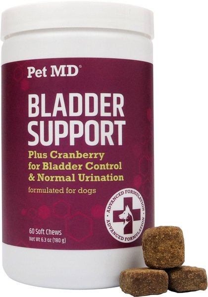 Show full view: Pet MD Bladder Support Plus Cranberry Dog Supplement, 60 count slide 1 of 7