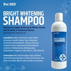 Pet MD Bright Whitening Cat & Dog Shampoo, 12-fl oz bottle slide 2 of 8