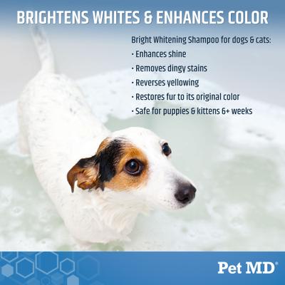 Show full view: Pet MD Bright Whitening Cat & Dog Shampoo, 12-fl oz bottle slide 4 of 9