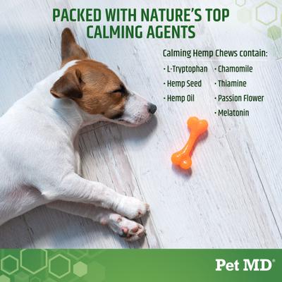 Show full view: Pet MD Calming Hemp Soft Chew Calming Supplement for Dogs, 120 count slide 6 of 9