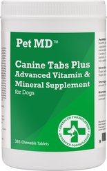 Pet MD Canine Tabs Plus Advanced Vitamin & Mineral Dog Supplement, 365 count