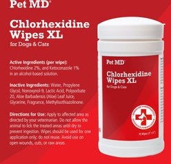 Pet MD Chlorhexidine Antiseptic Dog & Cat Wipes, 70 count slide 2 of 7