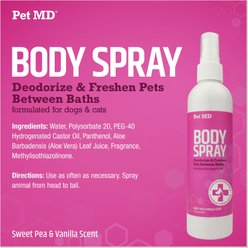 Pet MD Deodorizing Sweet Pea & Vanilla Cat & Dog Body Spray, 8-fl oz bottle slide 2 of 6
