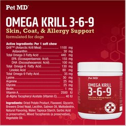 Pet MD Omega 3-6-9 Select Soft Chews with Krill Dog Supplement, 120 count slide 2 of 6