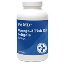 Pet MD Omega-3 Fish Oil Softgel Dog Supplement, 180 count