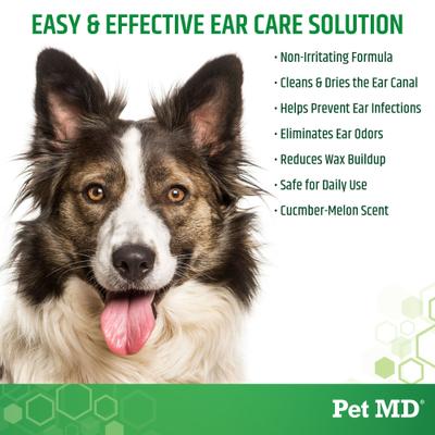 Show full view: Pet MD Otic Clean Cucumber Melon Scent Dog & Cat Ear Cleanser, 8-fl oz bottle slide 6 of 9
