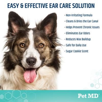 Show full view: Pet MD Otic-Clean with Sugar Cookie Scent Dog & Cat Supplement, 8-fl oz bottle slide 5 of 7
