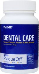 Pet MD Proden PlaqueOff Teeth Cleaning Dental Care Powder Dog Dental Supplement, 60-grams