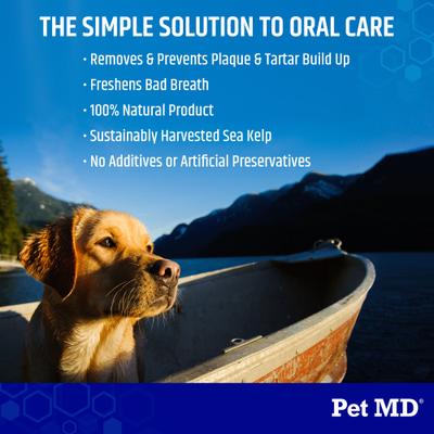 Show full view: Pet MD Proden PlaqueOff Teeth Cleaning Dental Care Powder Dog Dental Supplement, 60-grams slide 4 of 9