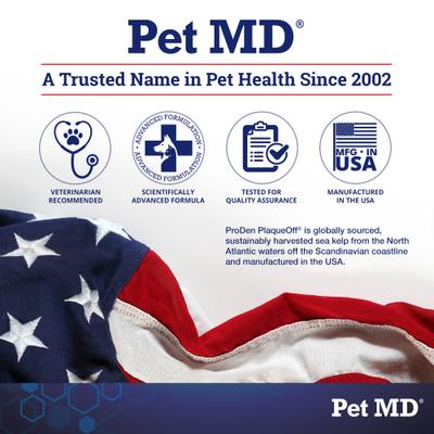 Show full view: Pet MD Proden PlaqueOff Teeth Cleaning Dental Care Powder Dog Dental Supplement, 60-grams slide 7 of 9