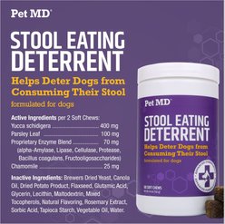 Pet MD Stool Eating Deterrent Dog Supplement, 60 count slide 2 of 6