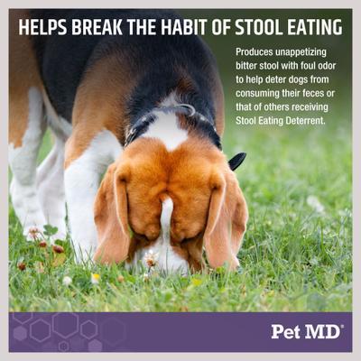 Show full view: Pet MD Stool Eating Deterrent Dog Supplement, 60 count slide 4 of 7