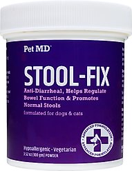 Pet MD Stool-Fix Powdered Clay Anti Diarrhea Treatment for Upset Stomach Relief, Promotes Normal Stool for Dogs & Cats, 100g