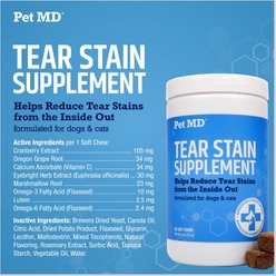 Pet MD Tear Stain Remover Dog & Cat Supplement, 60 count slide 2 of 6