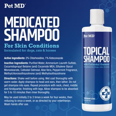 Show full view: Pet MD Topical Mint Pet Shampoo, 12-fl oz bottle slide 3 of 8