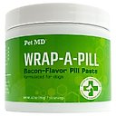 Pet MD Wrap-A-Pill Bacon Flavor Pill Paste Dog & Cat Supplement, 4.2-oz tub
